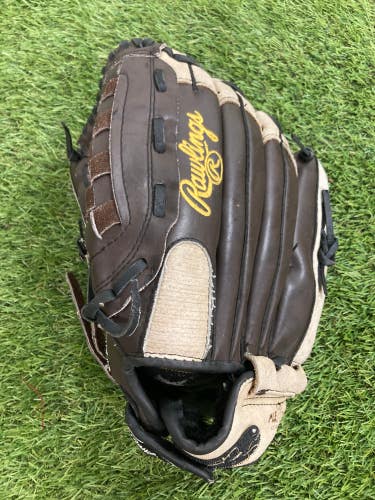 Brown Used Rawlings Playmaker Series Left Hand Throw Baseball Glove 12.5"