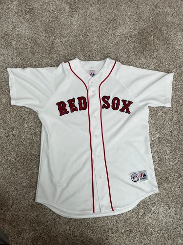 White Rex Sox No Name Used XL Majestic Jersey