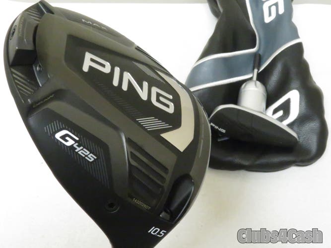 PING G425 MAX Driver 10.5° TOUR 65 Chrome Regular Flex +Cover & Tool .. MINT