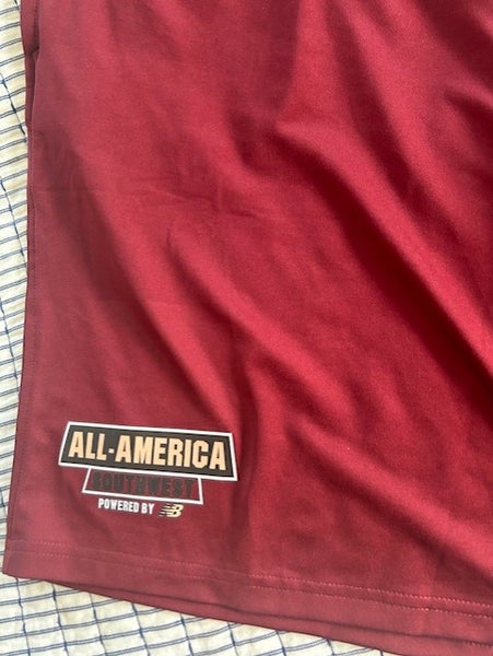 New Balance All America lacrosse tournament game shorts maroon XL NEW mens