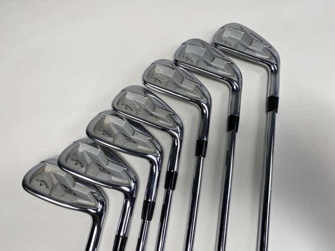 Callaway Apex Pro 19 Iron Set 4-PW Project X LZ 6.0 Stiff Mens RH Oversize Grips