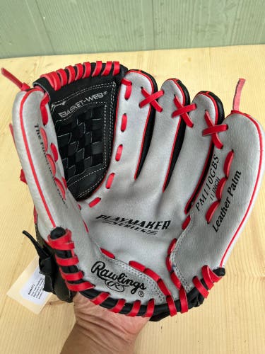 Gray Used Rawlings Right Hand Throw Softball Glove 11" Playmaker Series