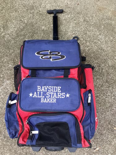 Red & Blue Used Boombah Bags & Batpacks Player Rolling 55