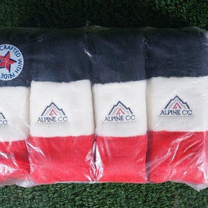 VINTAGE ANTIGUA ALPINE COUNTRY CLUB 4 HEADCOVERS SET, RED / WHITE / BLUE ~ W@W!!