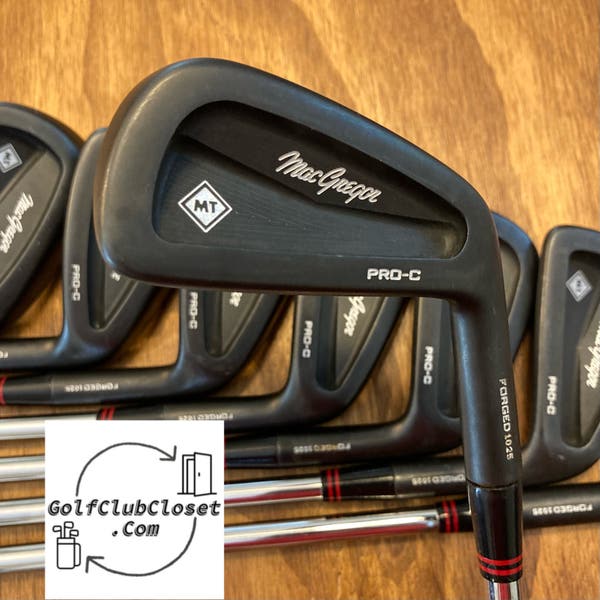 Macgregor MT Pro-C Black Forged Iron Set / 3-PW Stiff Flex Steel  display picture 1