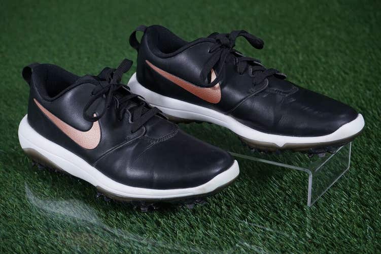 NIKE ROSHE WOMEN'S 7.5 GOLF SHOES, BLACK / BRONZE ~ AR5582-001 ~ L@@K!!