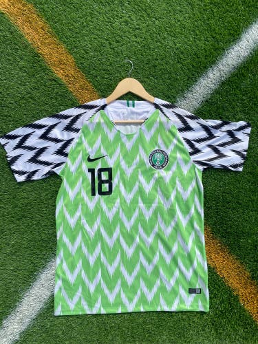 Nigeria 2018 Home Iwobi Retro Soccer Jersey