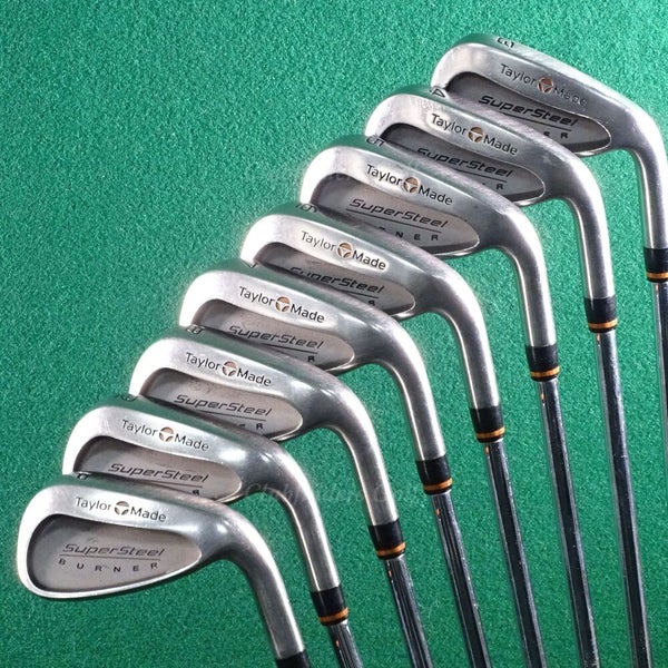TaylorMade Burner Supersteel 3-PW Iron Set Precision Rifle S-90 Steel Stiff
