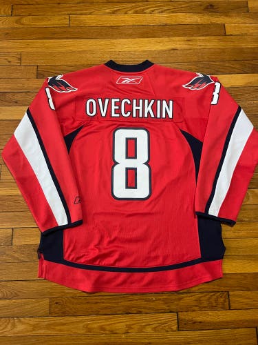 Alexander Ovechkin Capitals Reebok Premier Jersey Size L MSRP $225