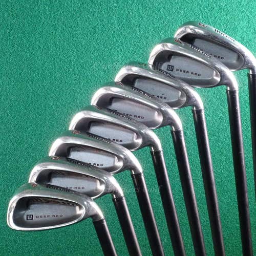 Wilson Deep Red 3-PW Iron Set Factory UST Fat Shaft Tri-Ply Graphite Regular