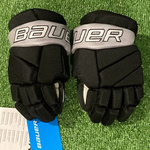 New Black Youth Bauer Vapor Team Hockey Club Team Return Gloves 9"