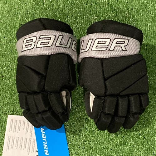 New Black Youth Bauer Vapor Team Providence Hockey Club Team Return Gloves 9"