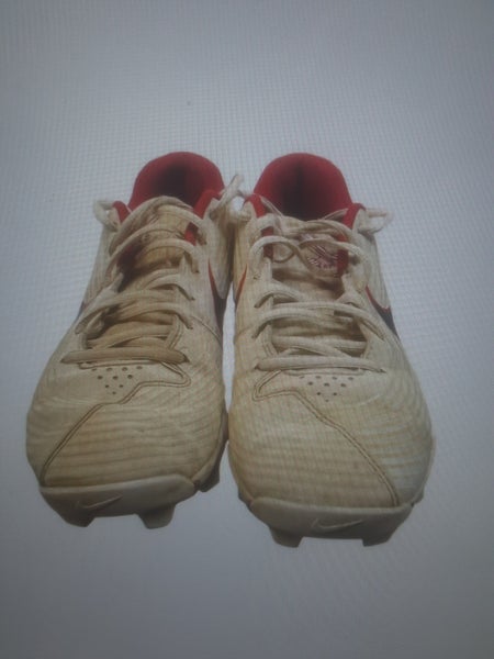 White Used Size 8.5 (Women's 9.5) Adult Men's Nike Low Top Molded Cleats
