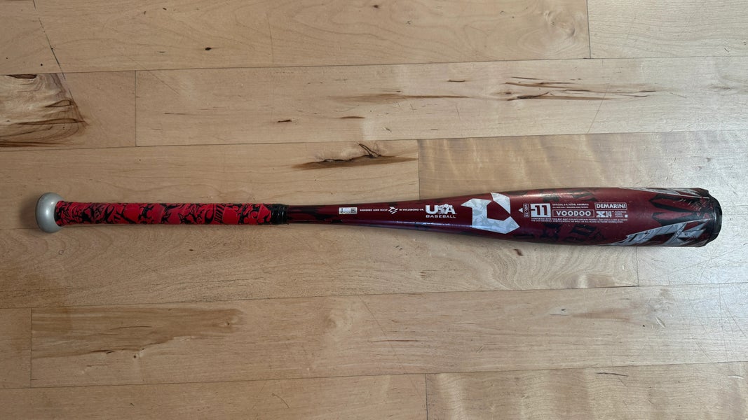 Used 2022 DeMarini Voodoo USABat Certified Bat (-11) Alloy 18 oz 29"
