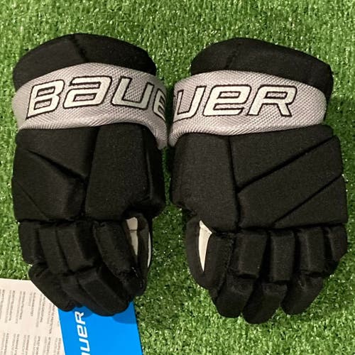 New Black Youth Bauer Vapor Team Providence Hockey Club Team Return Gloves 9"