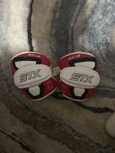 Game Worn Cornell Lacrosse Elbow Pads