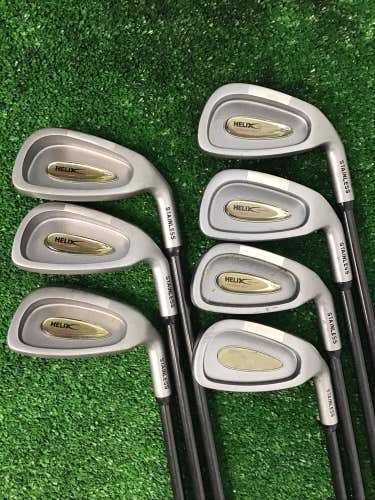 Technique Golf Helix Iron Set 3-PW Mid Firm Graphite Shafts (no 9)