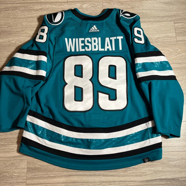 San Jose Sharks Team Issued Home MiC Adidas Hockey Jersey Size 54