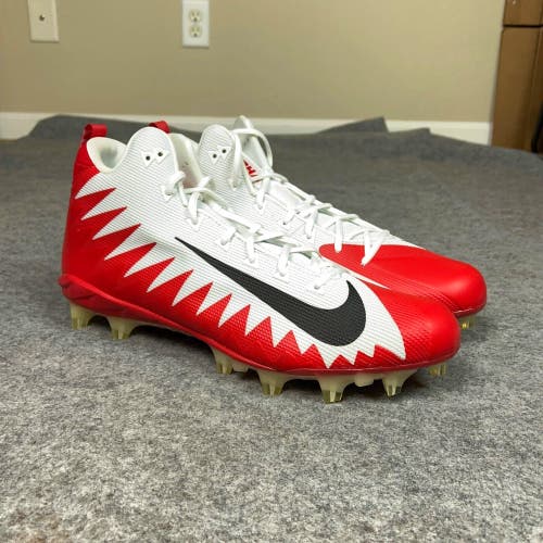 Nike Mens Football Cleats 18 Red White Shoe Lacrosse Alpha Menace Pro Mid C2