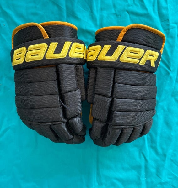 Black Used Senior Bauer Vapor Pro Team Gloves 14"