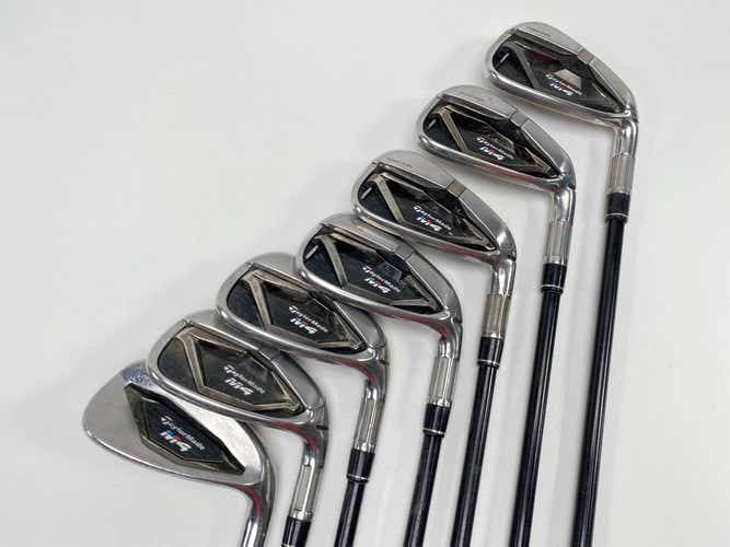 TaylorMade M4 Iron Set 5-PW+AW Fujikura Atmos 5A Senior RH Midsize Grips