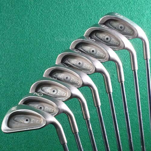 Ping Eye 2 Plus No Plus Black Dot 3-PW Iron Set Karsten ZZ-Lite Steel Stiff