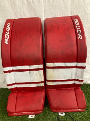 Red Used 33" Senior Bauer GSX Goalie Leg Pads