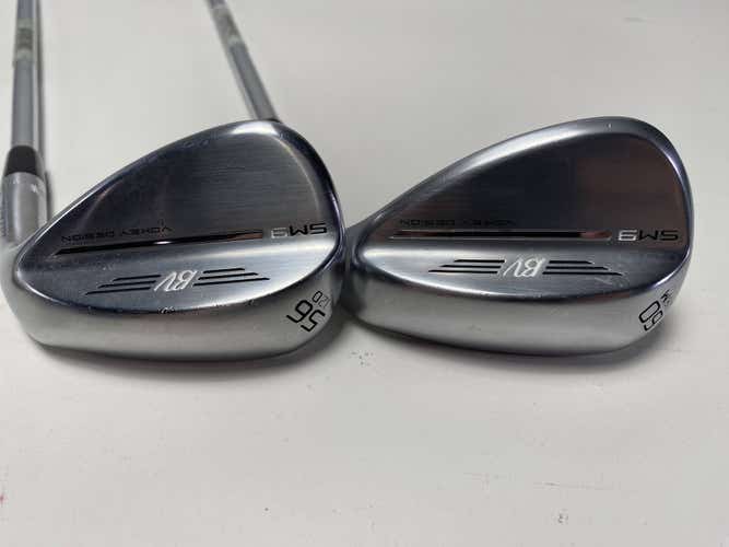 Titleist Vokey SM9 Tour Chrome Wedge Set 56* 12 | 60* 8 Wedge Steel Mens RH