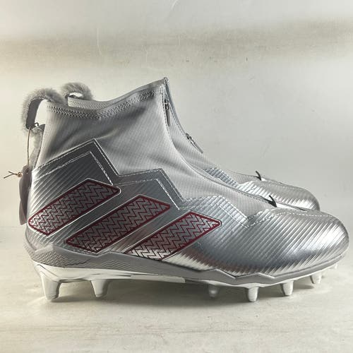 Adidas Nasty Fly NC State Wolfpack Football Cleats Gray Size Mens 13 HQ6405