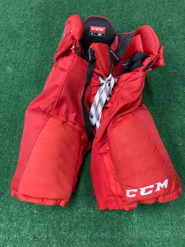 Red Used Junior Small CCM JetSpeed FT390 Hockey Pants