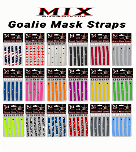 Mix Hockey (MX2) Goalie mask helmet Outside backplate straps (18 colors available)