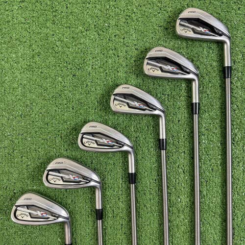 Callaway XR Pro Iron Set 5-PW Graphite Steelfiber i95 Stiff Flex Right Handed