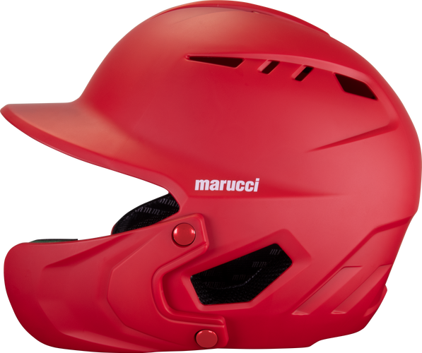 MARUCCI DURAVENT Batting Helmet w/Jaw Guard Red Senior (7⅛ - 7½) MBHDVJG-NB-SR