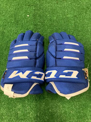 Blue Used Senior CCM 4R Pro2 Gloves 15"