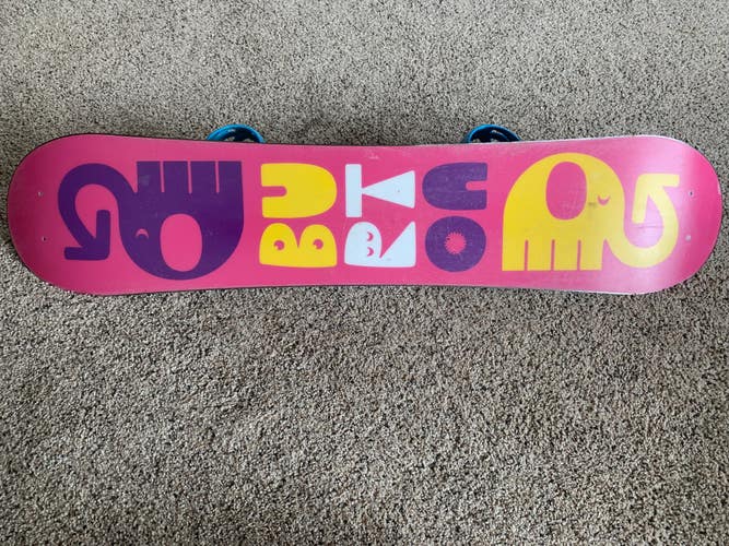 Used Burton 110 Cm Girls' Snowboard Combo -