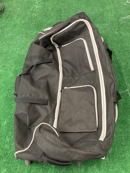 Black Used Rawlings Catcher's Wheeled Bag