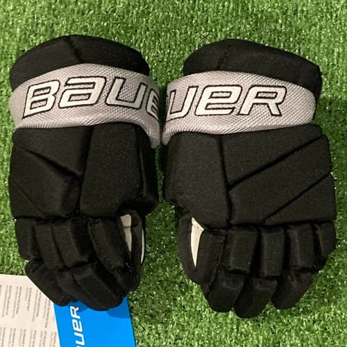 New Black Youth Bauer Vapor Team Providence Hockey Club Team Return Gloves 9"