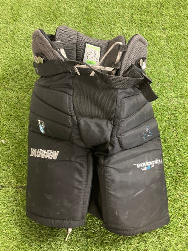 Black Used Junior Medium Vaughn Velocity VE8 Hockey Goalie Pants