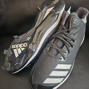 Adidas (US Size 11.5) Black Icon Bounce Hybrid Men's Baseball Cleats