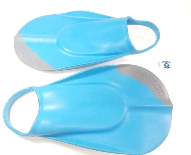 DaFin Kicks Bodyboarding Fins / Flippers Size 7 - 8 MED Blue / Gray Snorkel