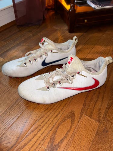 Game Worn Team USA Lacrosse Cleats Size 14