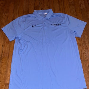 NEW Team-Issue UNC Lacrosse Polo (Carolina Blue)