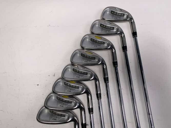 TaylorMade Rac OS 2005 Iron Set 3-PW T-Step Ultralite 90g Stiff Steel Mens RH