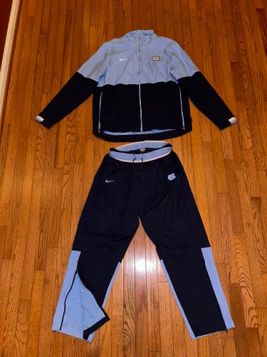 Team-Issued UNC Lacrosse Travel Bundle. Nike Jacket + Pants (worn On Gameday)