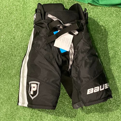 New Black Junior Small Bauer Nexus Custom Pro Providence Hockey Club Team Return Hockey Pants