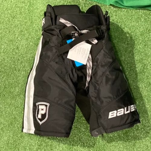 New Black Junior Small Bauer Nexus Custom Pro Providence Hockey Club Team Return Hockey Pants