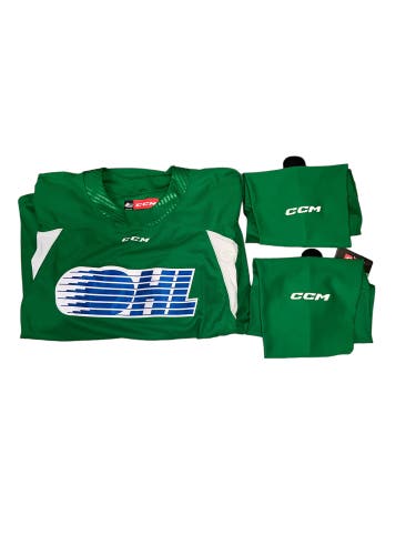 Green OHL CCM Practice Jersey with Socks