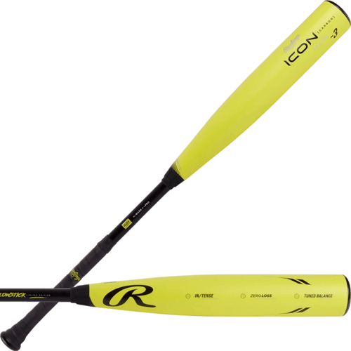 New Rawlings Icon Glowstick Bb24 High School Bat 33" -3 Drop