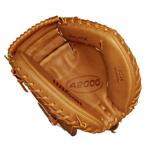 New Wilson A2000 M23 Gd Series Saddle Tan Catcher's Mitt Right Hand Throw 33.5"