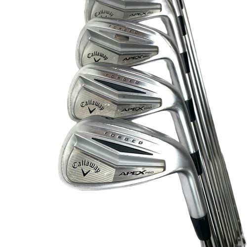 Used Callaway Apex Pro Forged Men's Right Iron Set 4i-pw Stiff Flex Steel Shaft